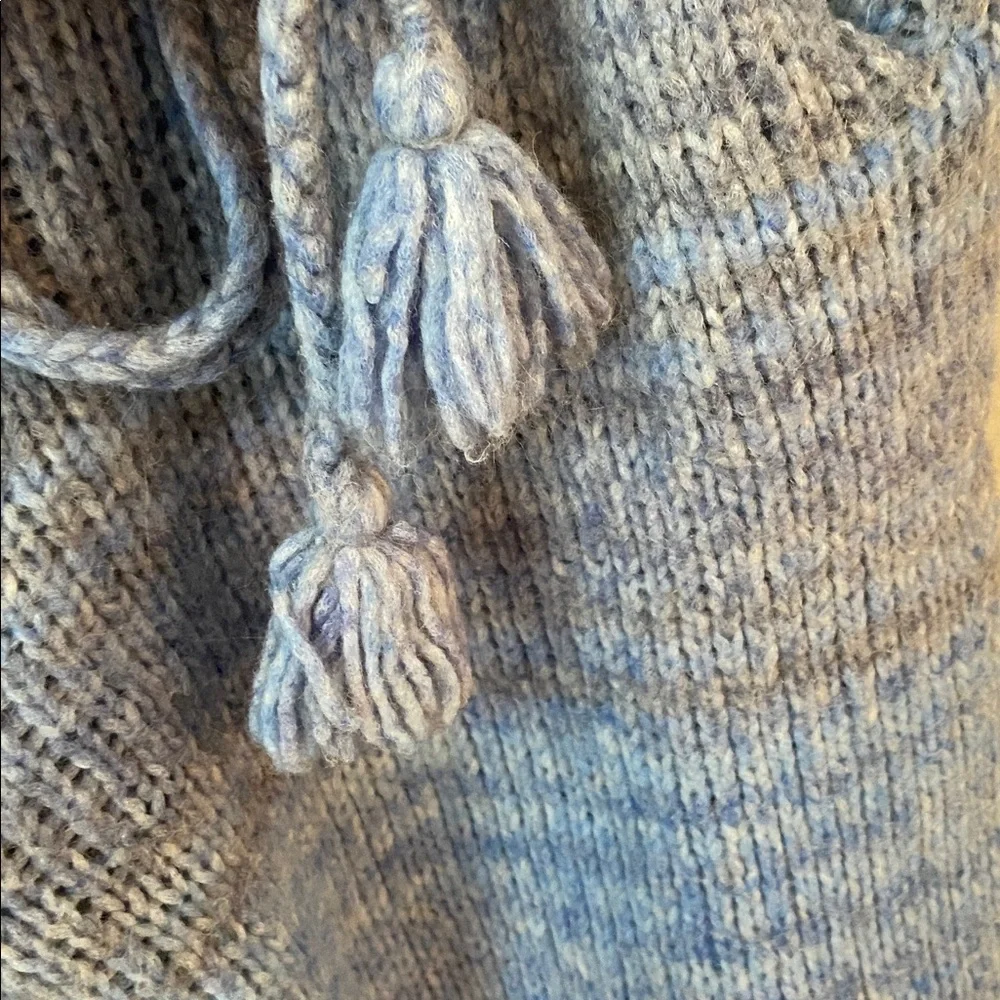 LoveShackFancy Blossom Alpaca Blend Knit Jogger Pants Blue Ombré XS
